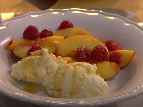 Fresh Fruit with Ricotta and Plum Sauce Recipe