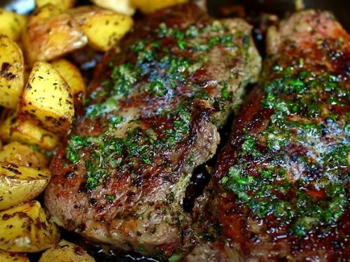 Garlic Butter Herb Steak and Potatoes Recipe