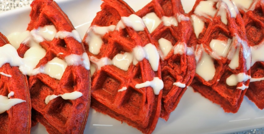 red waffles recipe