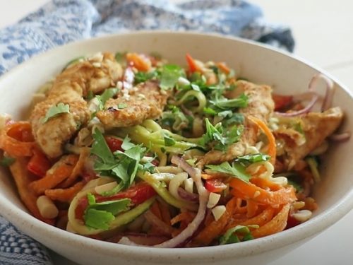 Thai Zucchini Noodle Salad Recipe