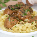 turkey meatball stroganoff instant pot slow cooker or stove top recipe