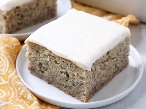 banana cake with vanilla bean frosting recipe