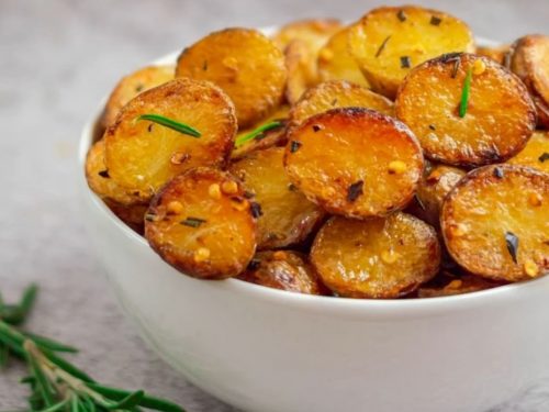 oven roasted rosemary smashed potatoes recipe