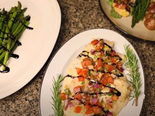 skillet bruschetta chicken dinner recipe