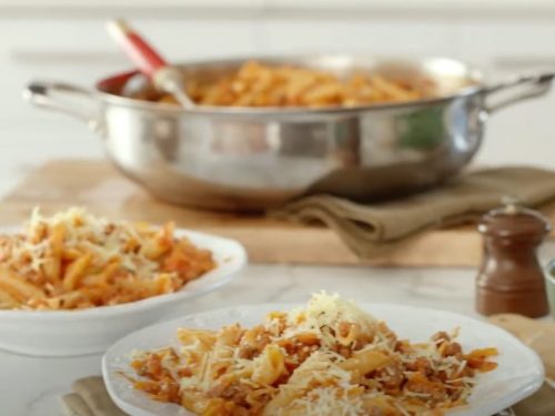 penne pasta with meat sauce recipe