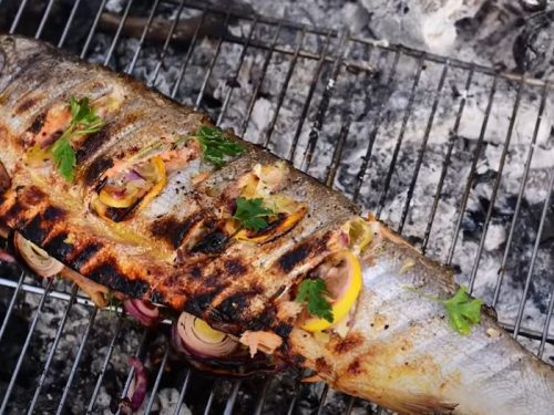 grilled trout with savory marinade recipe