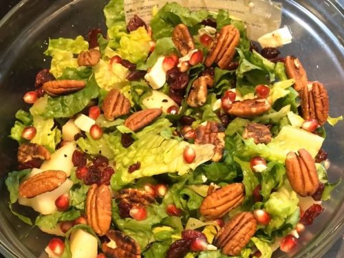 pomegranate & pear green salad recipe