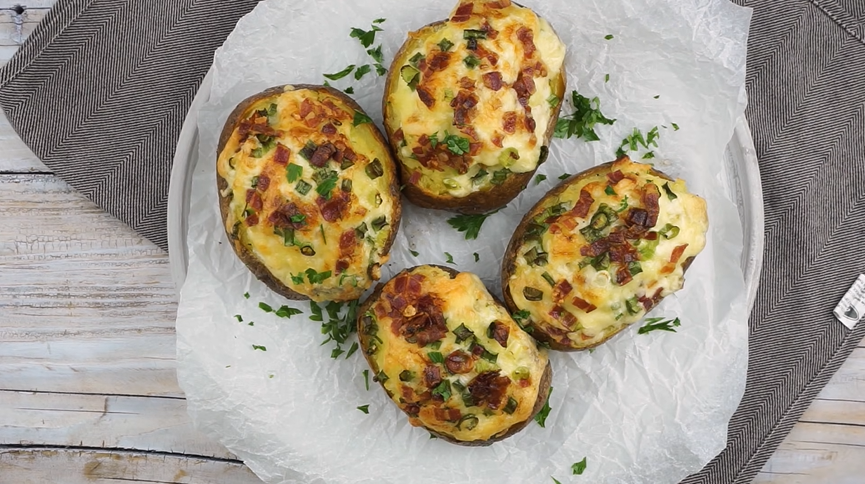 bacon, sour cream, and potato chips jacket potato recipe