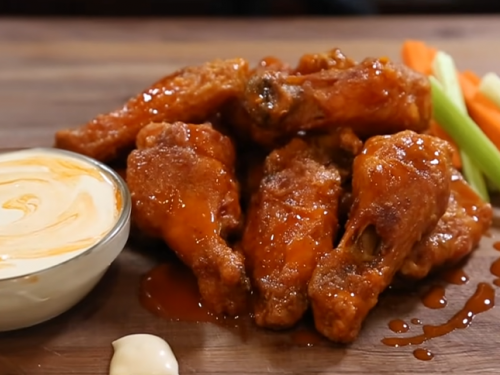 baked crispy buffalo chicken wings recipe