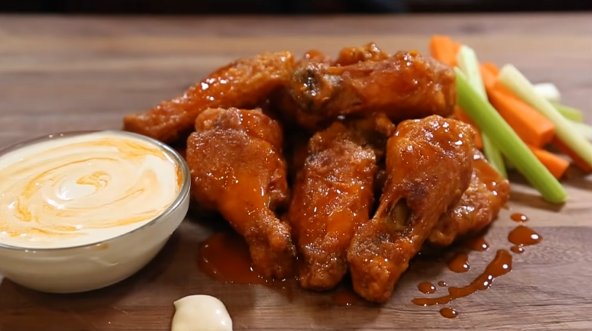 baked crispy buffalo chicken wings recipe