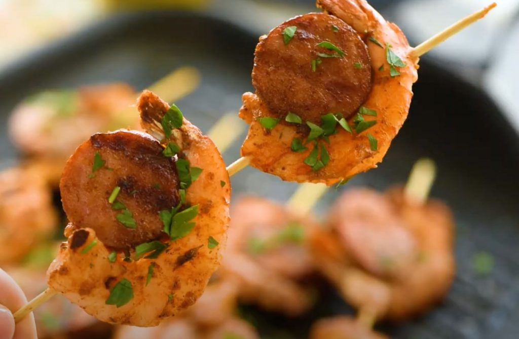 Easy Cajun Shrimp and Sausage Skewers Recipe