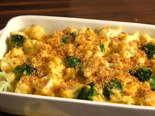 cheesy broccoli cauliflower casserole recipe