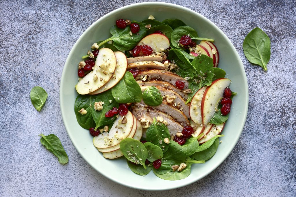 chicken apple bacon walnut salad with balsamic vinaigrette recipe