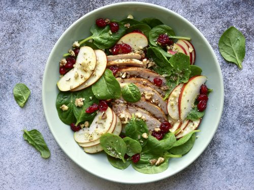 chicken apple bacon walnut salad with balsamic vinaigrette recipe