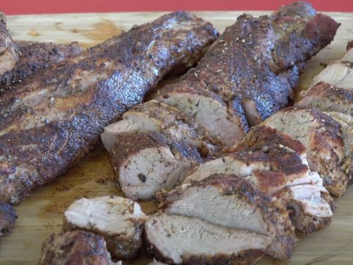 Chipotle-Marinated Pork Tenderloin with Black Bean Salsa Recipe