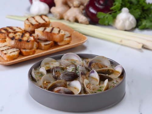 coconut broth clams with lemongrass recipe