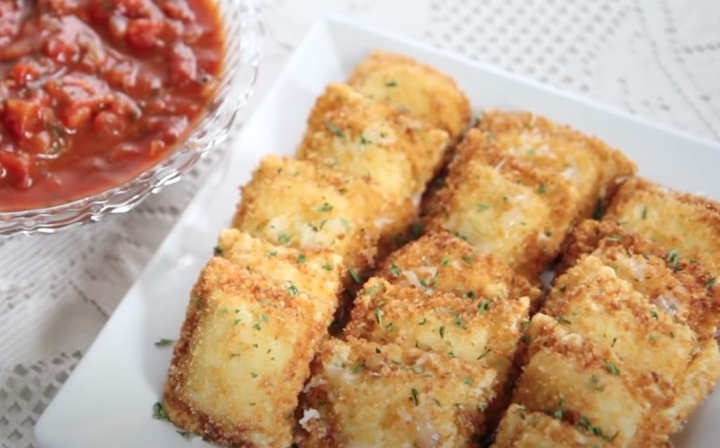 Crispy Baked Parmesan Ravioli Recipe