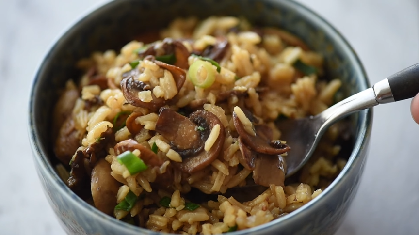 easy mushroom rice recipe