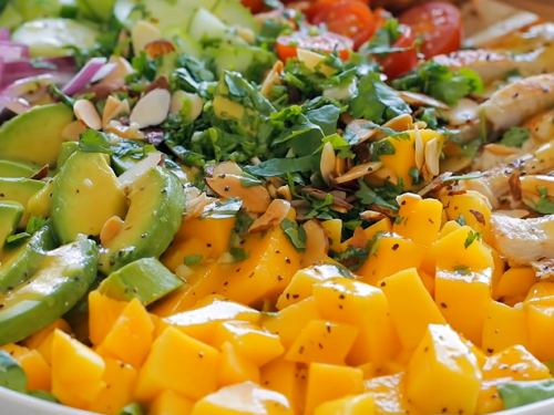 grilled chicken avocado and mango salad recipe