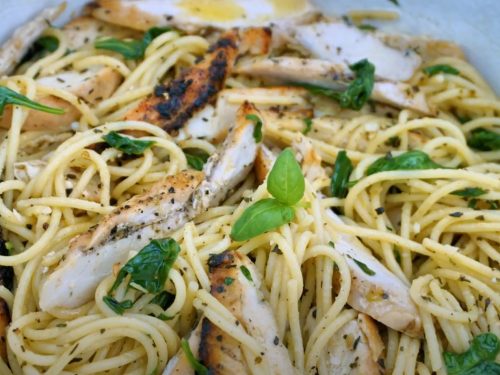 Lemony Chicken Pasta Toss Recipe