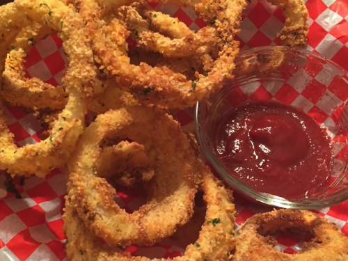 low fat baked onion rings recipe