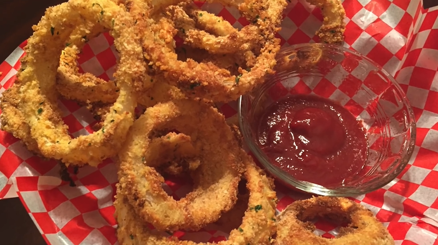 low fat baked onion rings recipe