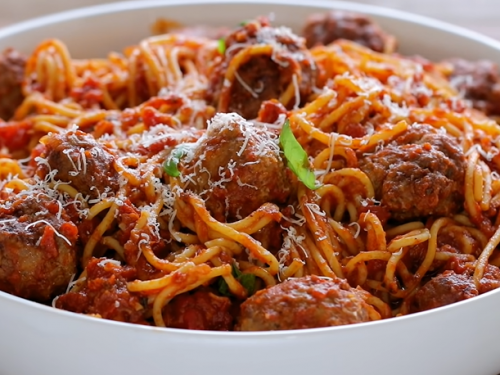 marinara meatball pasta recipe