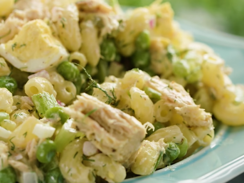 mayo-less tuna macaroni salad recipe