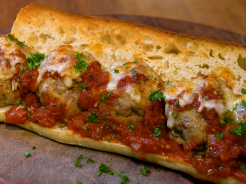 meatball sandwich with alfredo sauce recipe