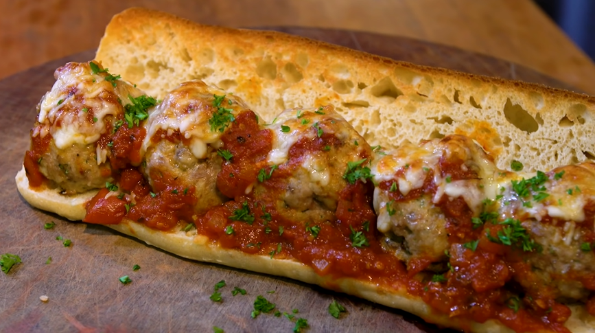 meatball sandwich with alfredo sauce recipe