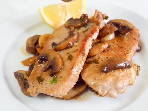 mushroom-garlic pork chops recipe