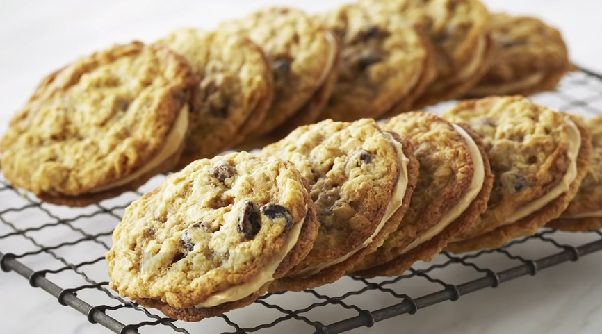 oatmeal raisin breakfast cookie sandwiches recipe