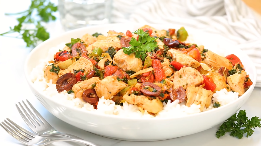 one pot mediterranean chicken and rice recipe