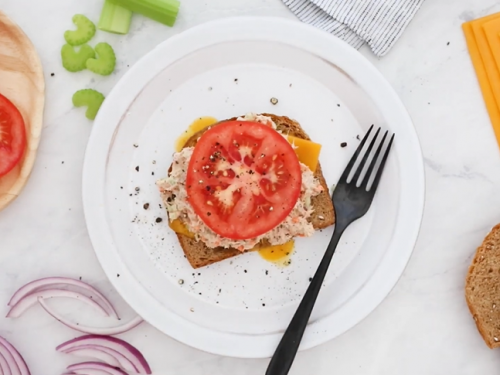 open faced tuna melt sandwich recipe