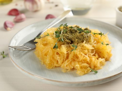 pesto chicken spaghetti squash recipe