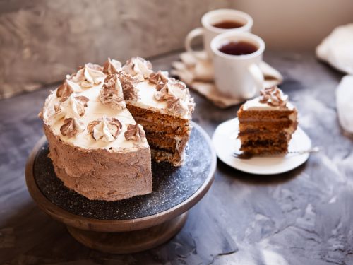 Snickerdoodle Cake Recipe, snickerdoodle cake with cinnamon swirl and brown sugar buttercream frosting