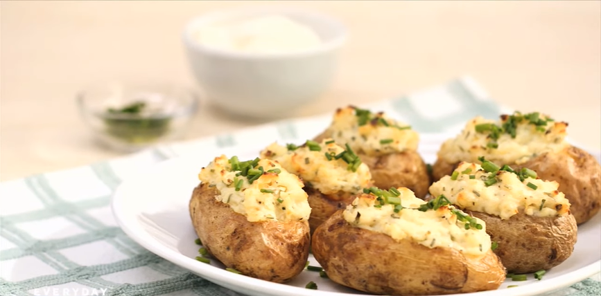 sour cream, potato chip, chickpea jacket potato recipe