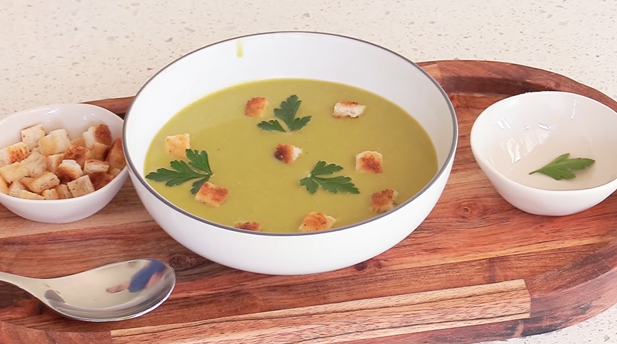 split pea soup with portobellos recipe