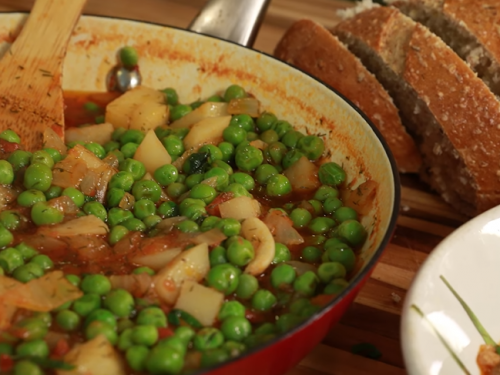 spring peas with new potatoes and watercress recipe