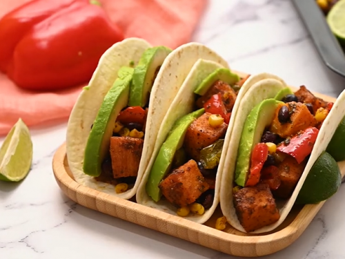 sweet potato and black bean tacos recipe