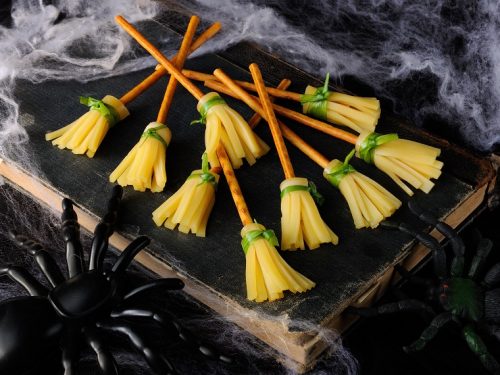 witch brooms cheese pretzels recipe