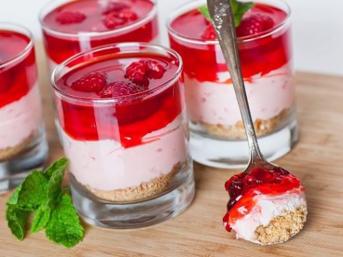 creamy kahlua raspberry cheesecake parfaits recipe