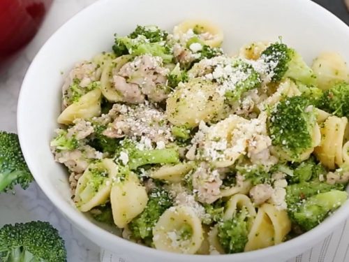 orecchiette pasta with chicken sausage and broccoli recipe