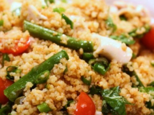 lemon asparagus couscous salad with tomatoes recipe