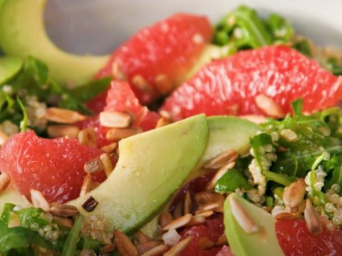 quinoa salad with spinach grapefruit and avocado recipe