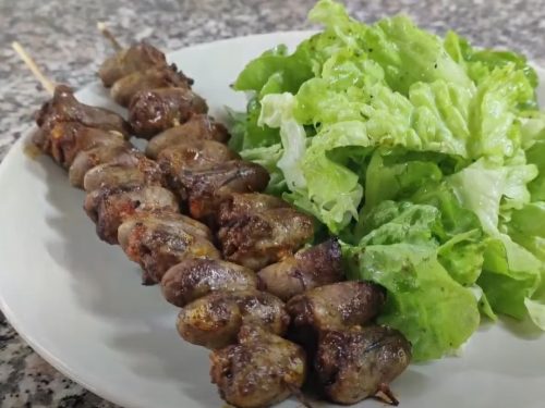 grilled chicken heart skewers (espeto de coraco de galinha ) recipe