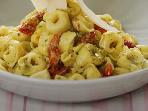 cheese tortellini with walnut pesto recipe