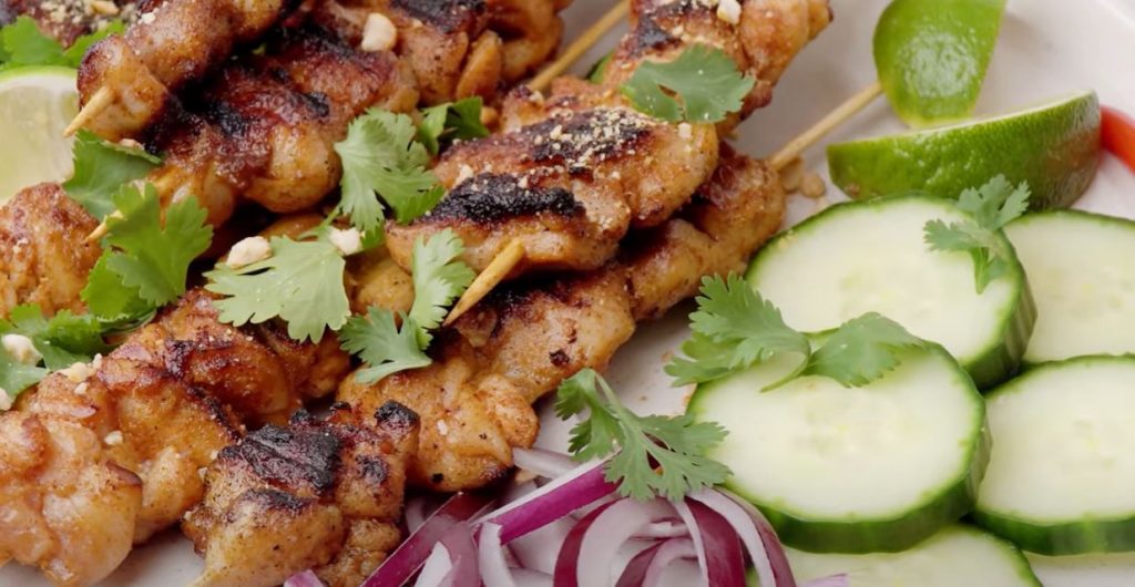 chicken satay skewers recipe