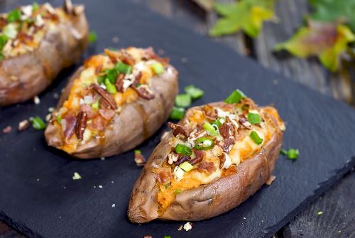 italian-style stuffed sweet potatoes recipe