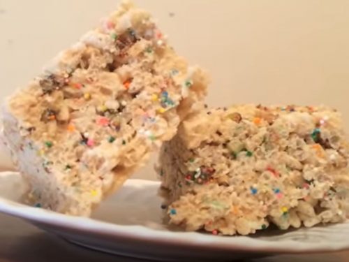 cake batter rice krispie treats recipe